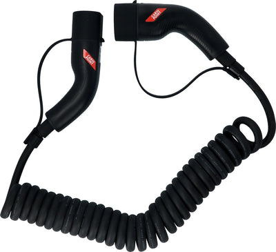 Carpoint câble de recharge spirale voiture électrique type2>2 32a 1ph 6 mètres