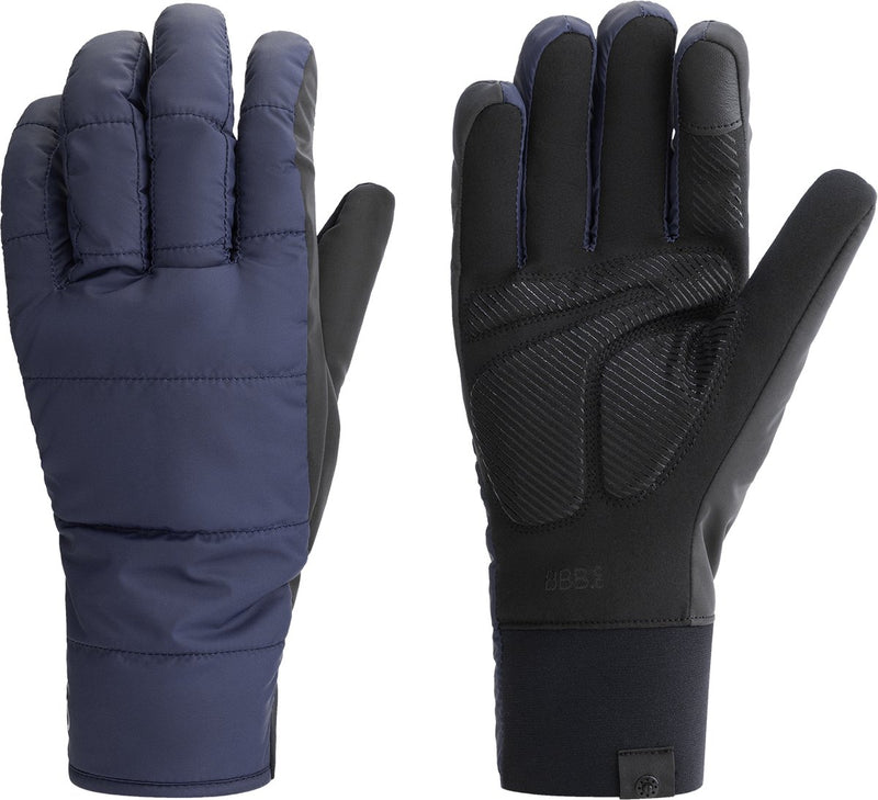 Bbb cycling puffershield gants de cyclisme hiver - 0 - 5 ℃ - coupe-vent imperméable - gants de cyclisme hommes et femmes - bleu foncé - taille m - bwg-41