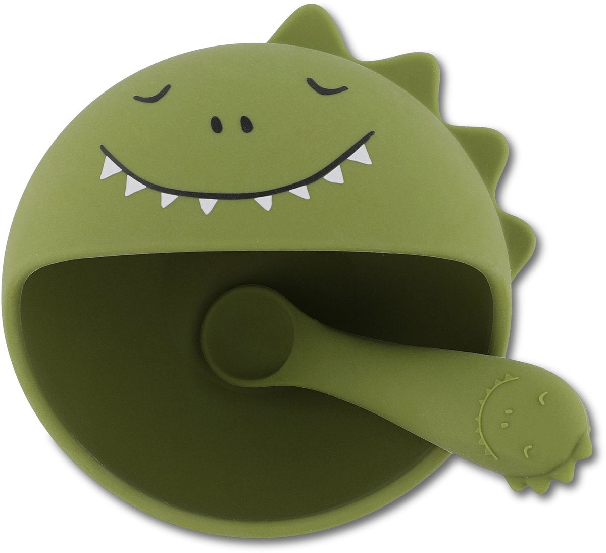 Trixie | premier ensemble de repas pour bébé – mr. dino – silicone – ventouse – 4m+