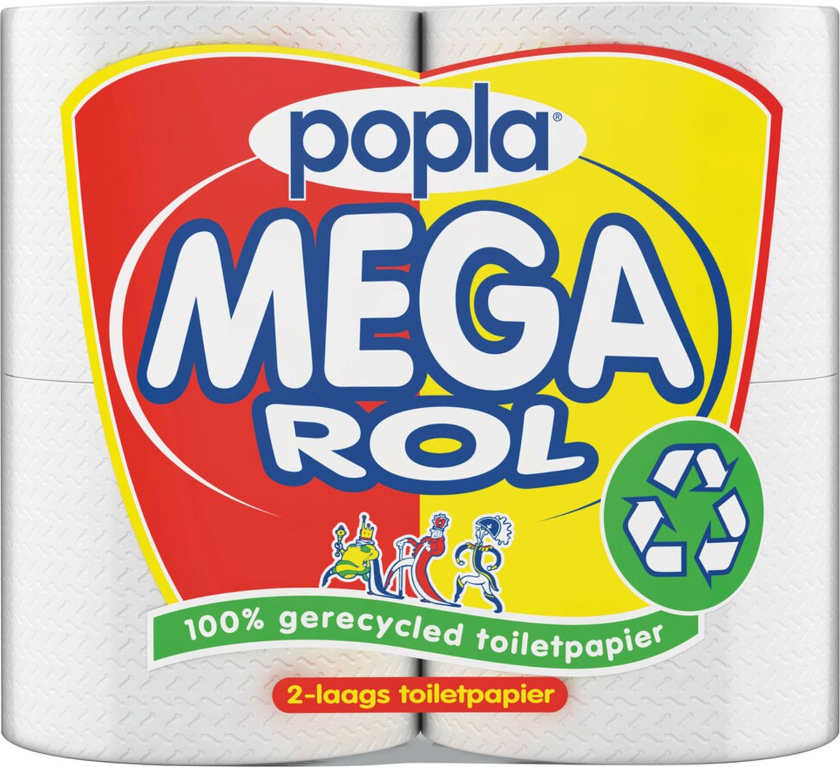 Méga rouleau de papier toilette Popla - 24 rouleaux