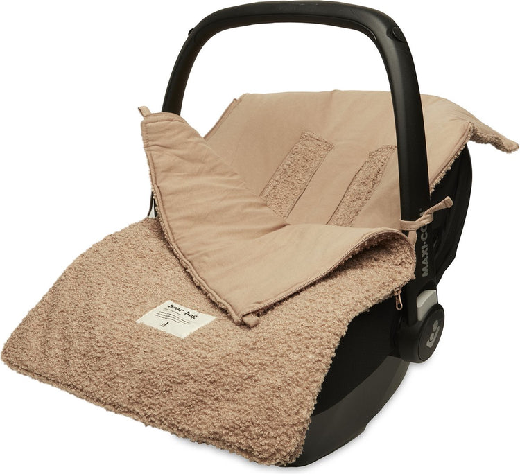 Jollein - chancelière pour landau siège auto (boucle - biscuit) - polyester - chancelière maxi cosi, landau ou siège auto - 42x82cm