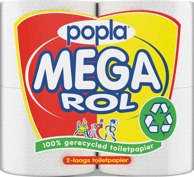 Méga rouleau de papier toilette Popla - 24 rouleaux