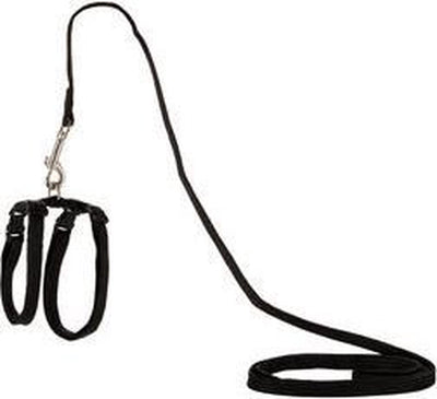 Beeztees - harnais pour chat - nylon - noir - 130 cm x 10 mm