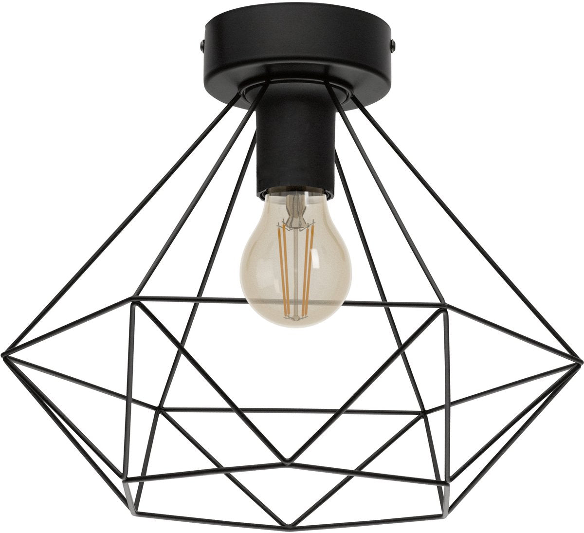 Plafonnier Eglo tarbes - e27 - ø 32,5 cm - noir