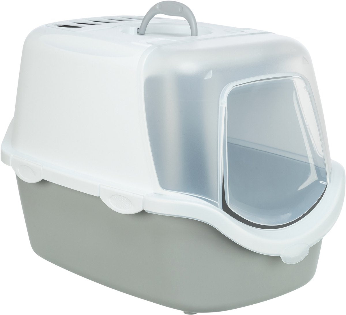 Trixie Cat Box Vico Top ouvert avec toit blanc gris clair