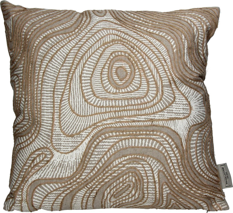 Coussin collection Hd coton irrégulier ivoire 45x45cm