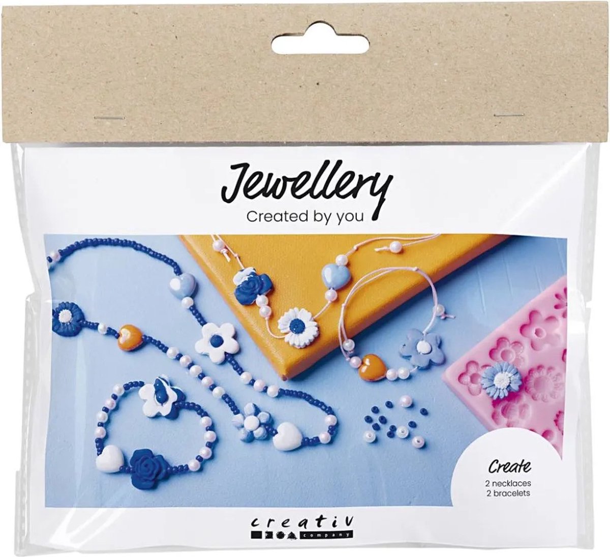 Creativ company mini hobby set bijoux, fleurs, différentes couleurs, 1 boîte