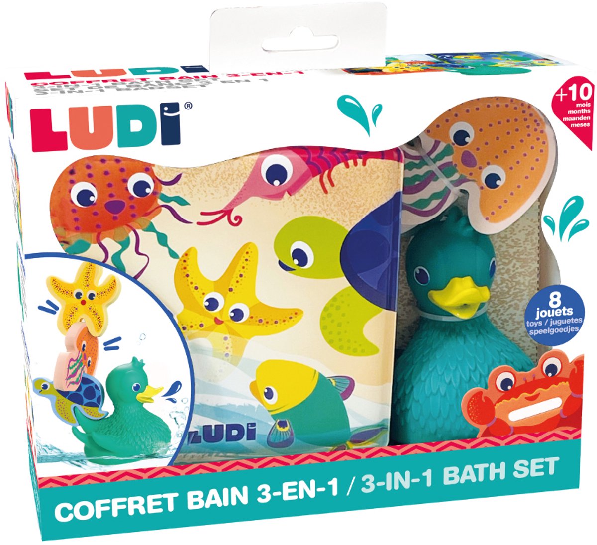 Ludi - canard porte-bonheur - jouet de bain