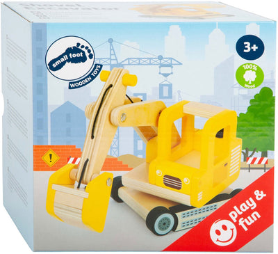 Petit pied - excavateur en bois jaune