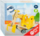 Petit pied - excavateur en bois jaune