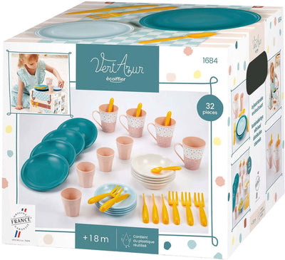 Ecoiffier Picnic Play Set avec panier de pique-nique en carton, 32dlg.
