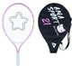 Ama sport raquette de tennis enfant chat rose 21 pouces - raquette junior légère avec sac - idéale pour les débutants -