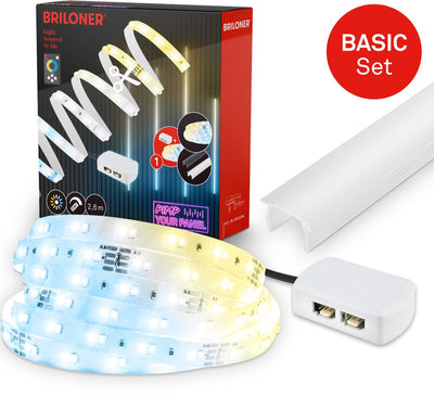 Briloner pimp your panel - kit de démarrage de bande LED 2,6m - 8020294 - kit de base cct - pimp your panel - driver - afstandsbediening - zelfklevend - 262,5 x 1 cm