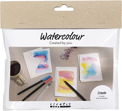 Creativ company mini hobby set aquarelle, cartes et enveloppes, 1 boîte