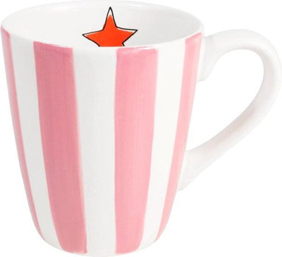 Mug Blond Amsterdam uni à rayures roses - 0,35 l
