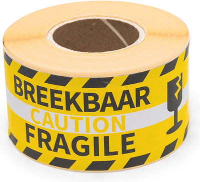 Etiquettes de danger mairie - fragiles - jaune noir - 250 pièces - autocollant avertissement - rd-313000