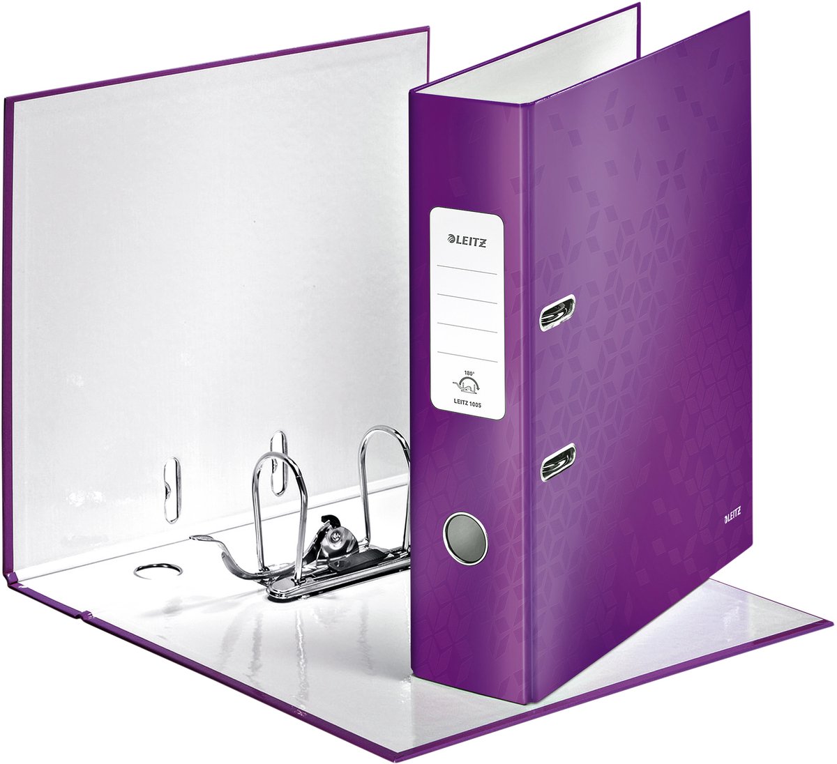 Dossier Leitz wow violet, dos de 8,5 cm, 10 pièces