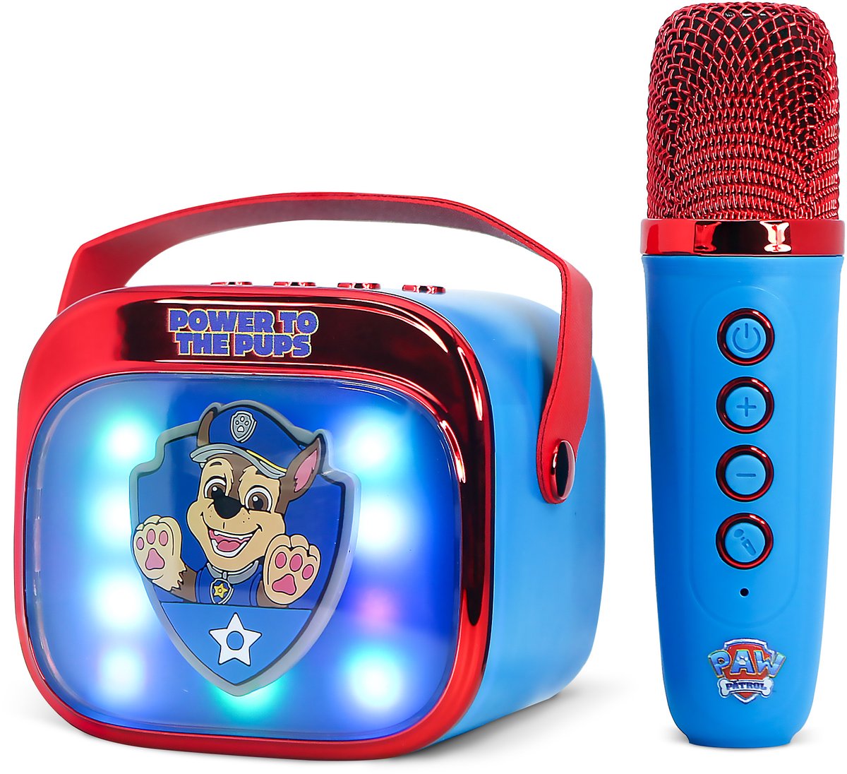 OTL technologies Paw Patrol - Set de karaoké pour enfants - microphone et haut-parleur sans fil - avec effets de lumière - distorsion de la voix