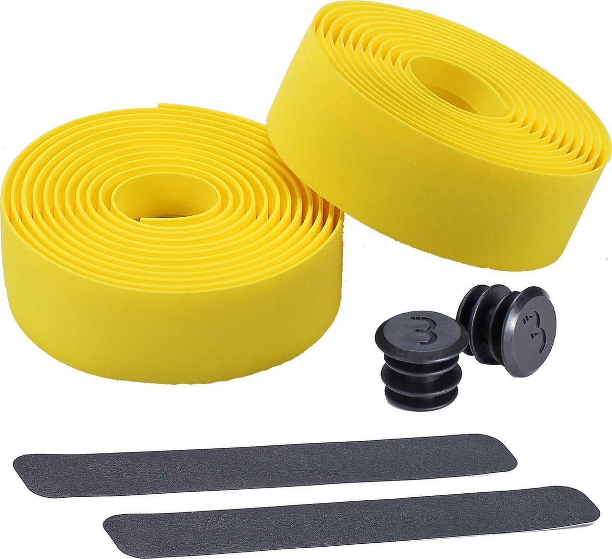 Bbb cycling guidoline vélo de course - guidoline autocollante avec matériau extensible - antidérapant - longueur : 200 cm - épaisseur : 2 mm - avec capuchons de guidon - jaune - ruban de course bht-01