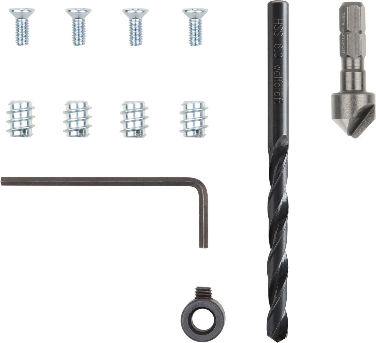 Wolfcraft - kit de réparation de charnières 35 mm - ensemble de 11 pièces - réparation de charnières ikea - 4657000