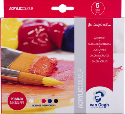 Ensemble de mélange primaire de peinture acrylique Van Gogh, 5x40 ml