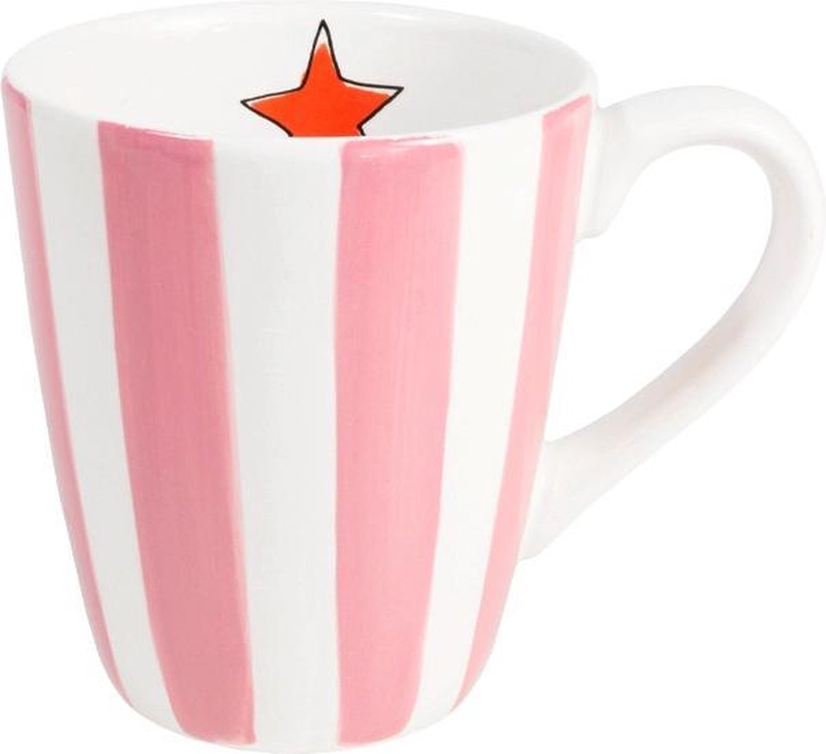Mug Blond Amsterdam uni à rayures roses - 0,35 l