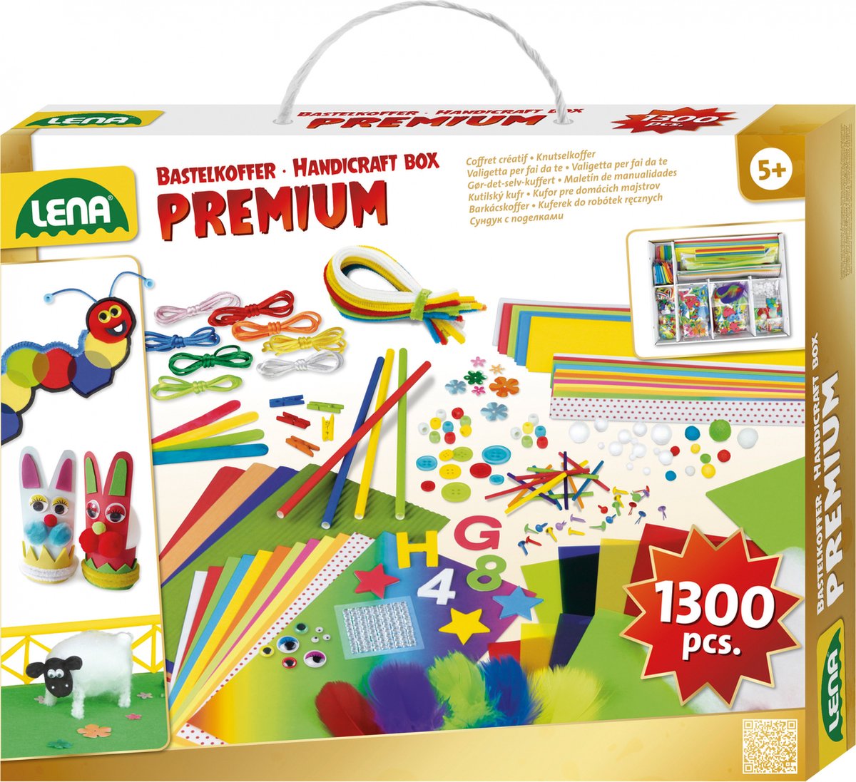 Lena craft set premium junior - 1300 produits artisanaux - à partir de 5 ans