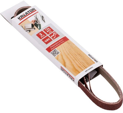 Bande abrasive Kreator 13x457 k80 3 pièces