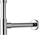 Mini lavabo à siphon Plieger - 5 4 - avec tuyau mural de 25 cm et rosace - chrome