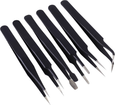 Quadrios 23ec157 jeu de pinces pointues, arrondies, pointues, coudées, fines, pointues, plates, pointues, fines