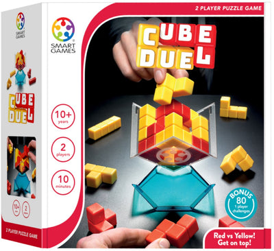 Smartgames cube duel - jeu de blocs stratégique 3D - 80 défis pédagogiques - jeu solo 2 joueurs - à partir de 10 ans