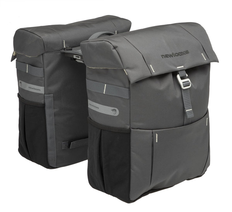 Nouveau LOOXS Vigo Double - Double Bicycle Bag - Unisexe - Sporty Design - Black Grey