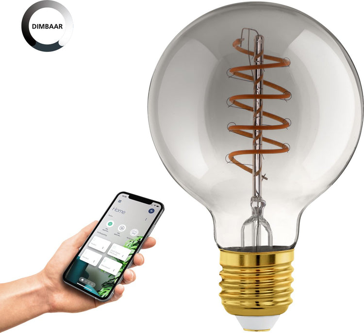 Lampe LED Eglo e27 connect.z - 150lm - dimmable - 2000k - sphérique (g95)