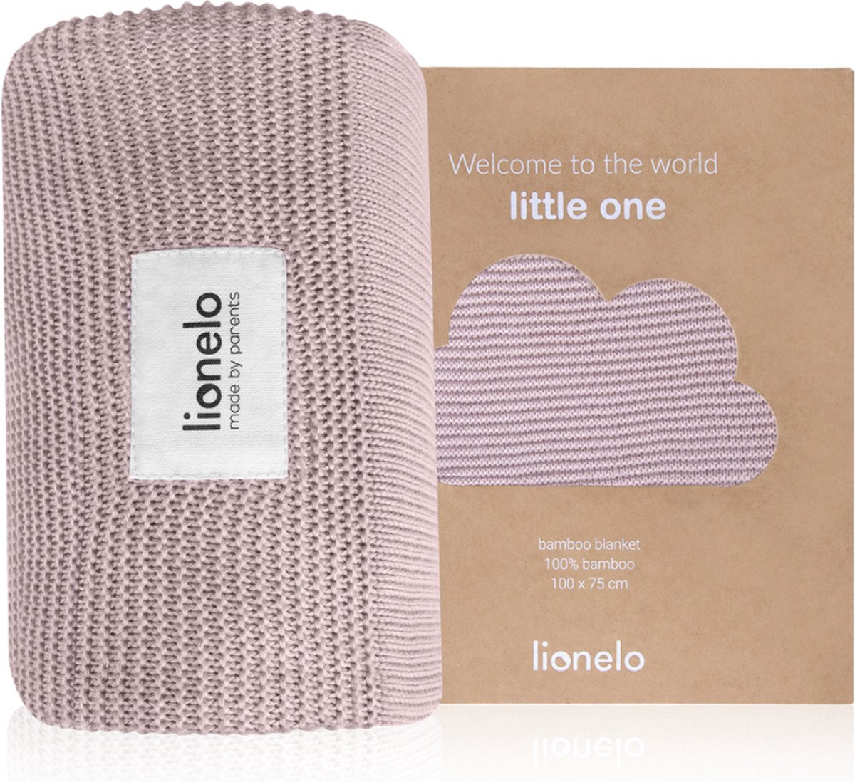 Couverture en bambou Lionelo - couverture pour bébé de luxe - hypoallergénique - antibactérienne - antifongique - 100% coton de bambou - thermorégulatrice - douce et respirante - durable - lavable - dès la naissance - 100×75 cm