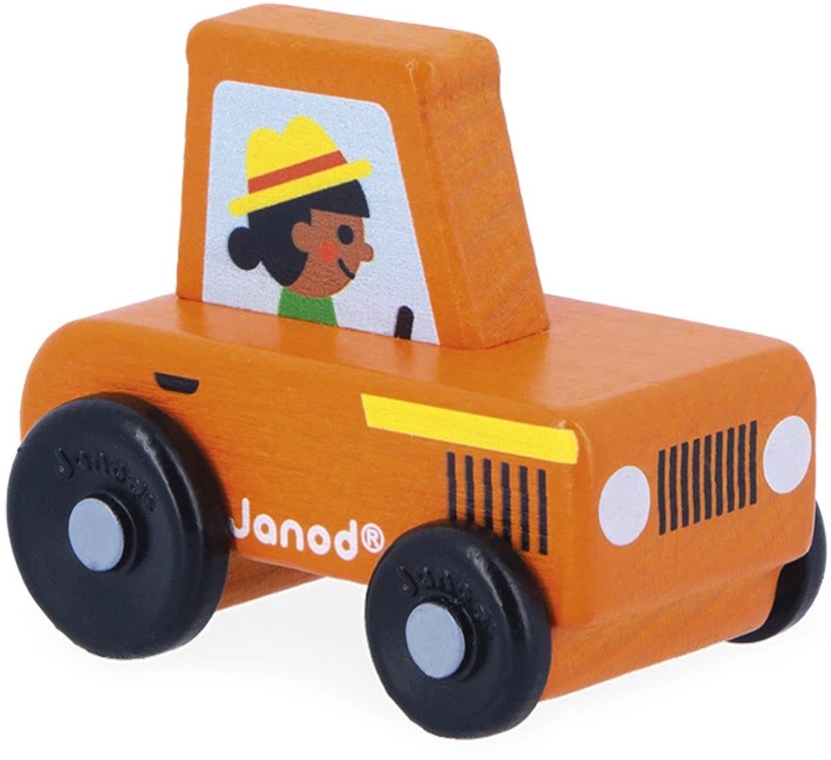 Janod - carrefour - tracteur en bois