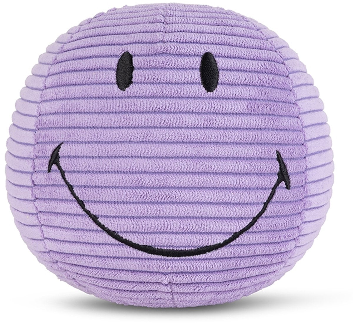 Bon ton toys smiley® - peluche velours côtelé violet - 13cm