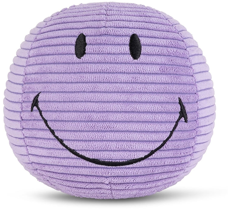 Bon ton toys smiley® - peluche velours côtelé violet - 13cm