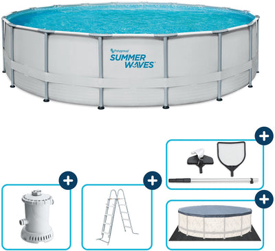 Vagues d'été Cadre d'élite de piscine 549 x 132 cm + pompe filtrante