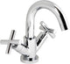Robinet de lavabo en croix Plieger - avec bec haut pivotant - chrome