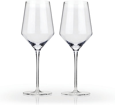 Verre à vin coudé Viski - cristal - 384ml - 2 pièces