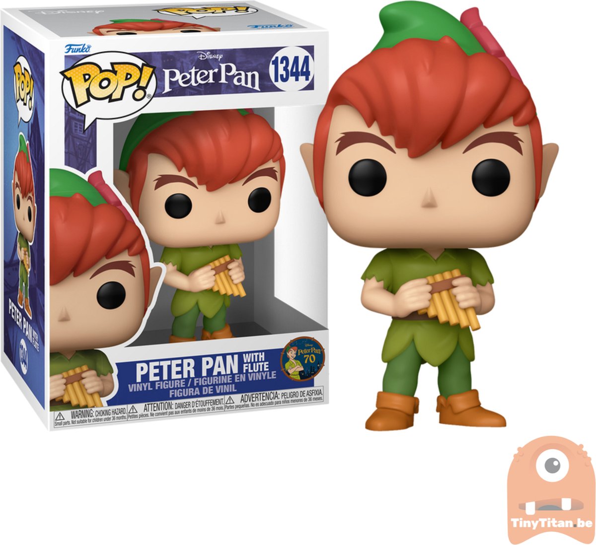 Funko pop disney : Peter Pan (avec flûte) - pop #1344