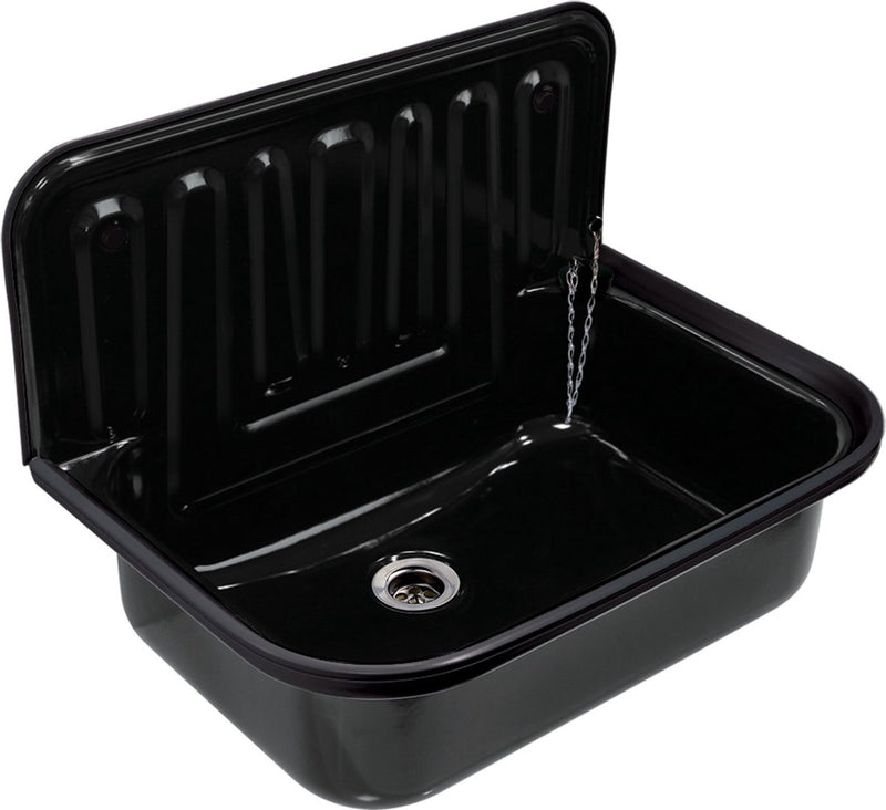 Évier verseur sans marque sans marque différent 50x33cm avec bouchon de vidange noir