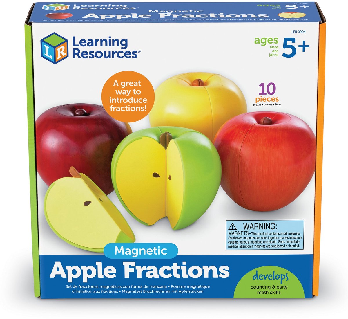 Ressources d'apprentissage fractions de pomme magnétiques - 3+