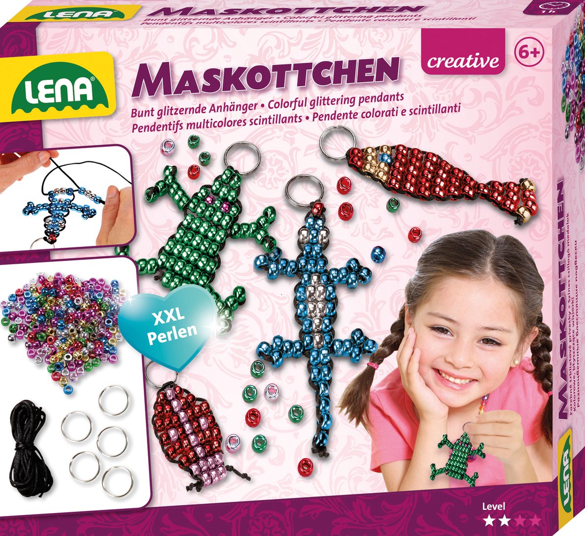 Lena diy set porte-clés junior 296 pièces