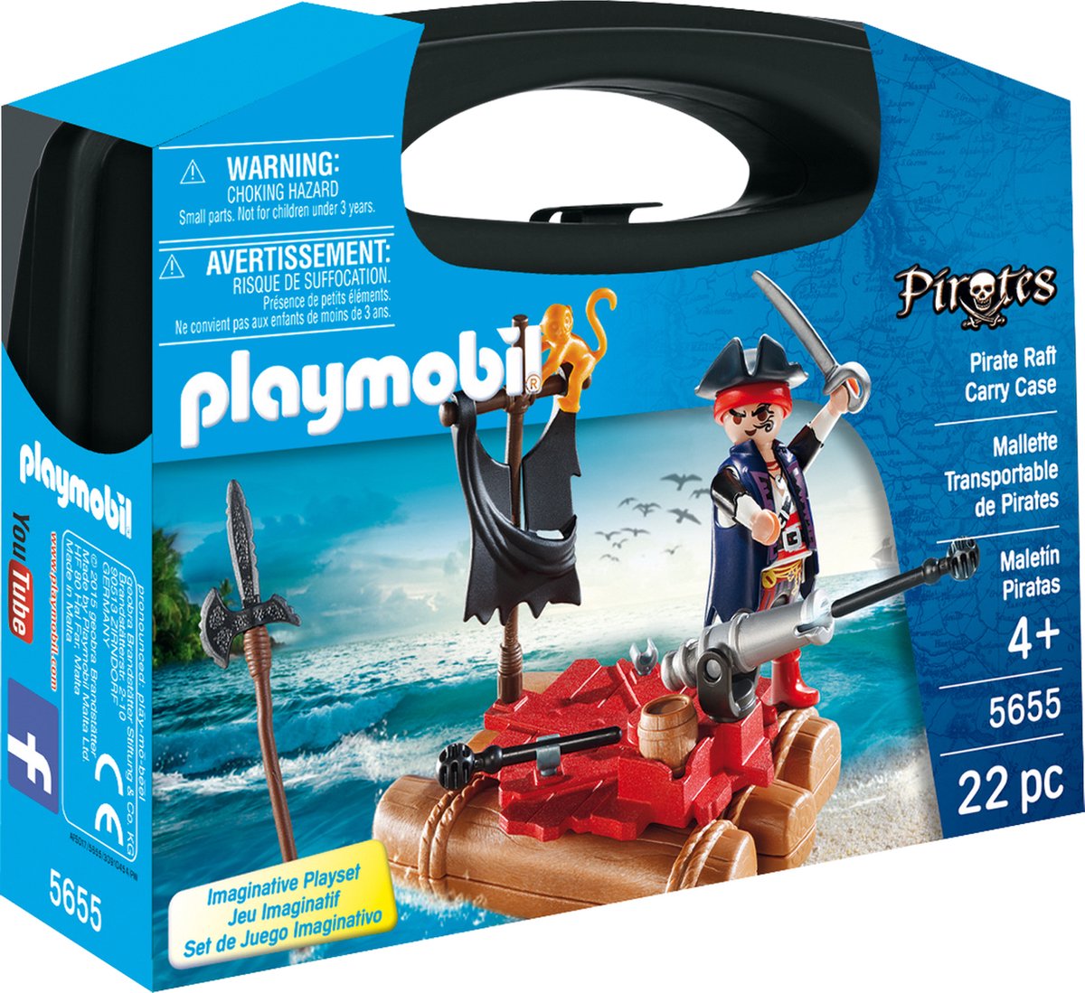 Mallette de transport radeau pirate Playmobil pirates - 5655