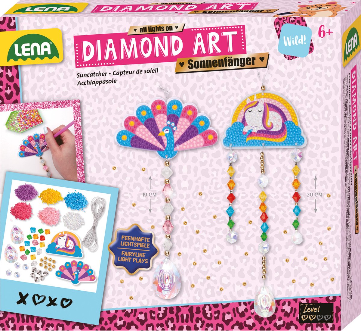 Lena Diamond Art Sun Catchers Craft Set – Jouets créatifs colorés.