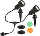 Spot de sol LED Briloner avec brochette noire, 2 pièces