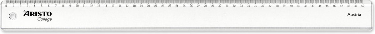 Règle Aristo - géocollège - longueur 50 cm - échelle mm cm - plastique transparent - ar-23050