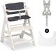Ensemble de chaise haute Hauck beta+ - certifié FSC® - bois - avec roulettes et table en bois - blanc