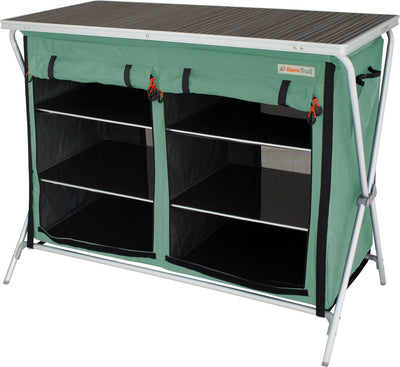 Eurotrail armoire de camping Brocas 110 x 52 x 90 cm aluminium vert noir